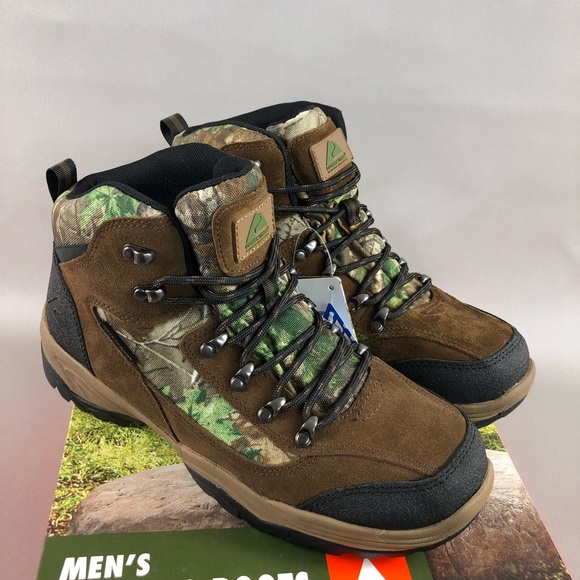 NWT Ozark Trail Men’s Brush Ankle High Waterproof Camo Mid Hiking Boots - Picture 3 of 16